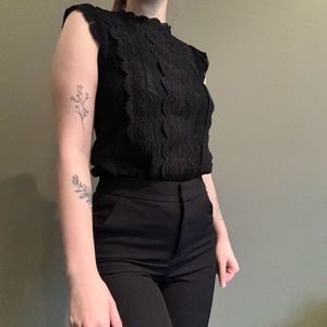 Short Sleeve Lace Blouse